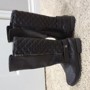 Black tall boots